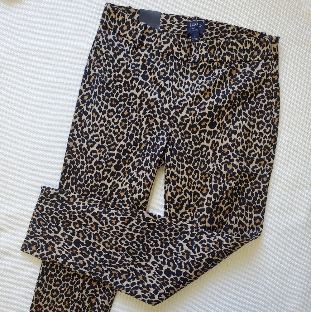 J. Crew women's leopard print dress pants